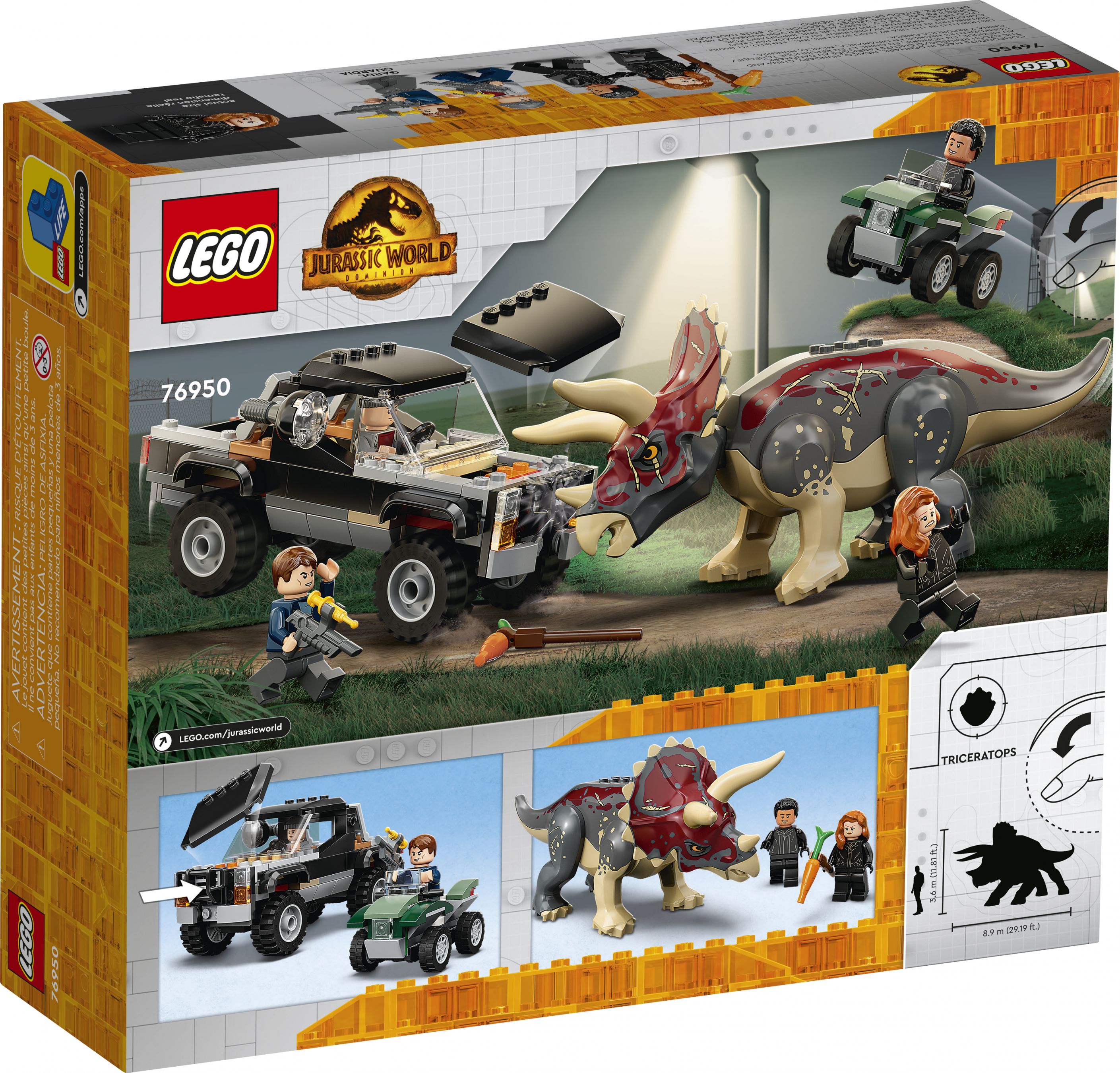LEGO Jurassic World 76950 Triceratops-Angriff LEGO_76950_Box5_v39.jpg