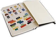 LEGO Gear 5001126 Moleskine notebook black brick, ruled, large