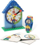 LEGO Gear 5001370 LEGO® Minifiguren-Uhr & Wecker zum Lernen der Uhrzeit
