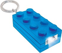 LEGO Gear 5002805 2x4 LEGO® Stein-Schlüsselanhänger mit Licht (Blau)