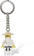 LEGO Gear 853101 Ninjago Schlüsselanhänger Sensei Wu (weisser Anzug)