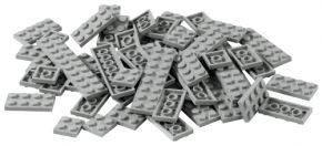 LEGO Bulk Bricks 10060 Grey Plates (2-Stud Rows)