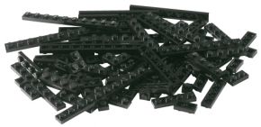 LEGO Bulk Bricks 10061 Black Plates (1-Stud Rows)