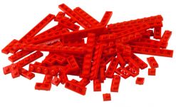 LEGO Bulk Bricks 10062 Red Plates (1-Stud Rows)