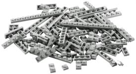 LEGO Bulk Bricks 10064 Grey Plates (1-Stud Rows)