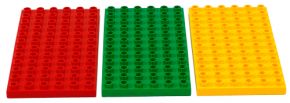 LEGO Duplo 2198 LEGO® DUPLO® Bauplatten (x3) rot, grün,