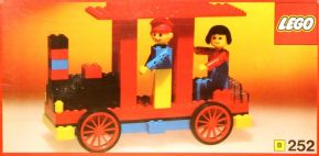 LEGO Building Set with People 252 Locomotive with driver and passenger