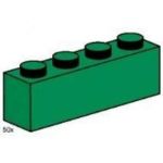 LEGO Bulk Bricks 3471 1x4 Dark Green Bricks