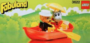LEGO Fabuland 3622 Rowboat with Lionel Lion and Hannah Hippopotamus