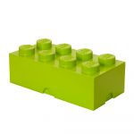 LEGO Gear 40041220 LEGO Aufbewahrungsbox, 8 Noppen, limettengrün