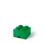 LEGO Gear 40051734 LEGO Aufbewahrungsbox mit Schublade mit 4 Noppen, dunkelgrün