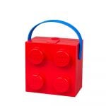 LEGO Gear 40240001 LEGO Lunchbox mit Henkel, vier Noppen, rot