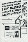 LEGO Star Wars 4521221 Gold Chrome Plated C-3PO