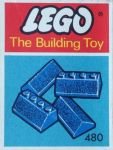 LEGO System 480 Slopes and Slopes Double 2 x 4, Blue (The Building Toy)