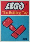 LEGO System 481 Slopes and Slopes Double 2 x 3 and 2 x 1, Red (The Building Toy)