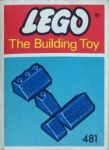LEGO System 481 Slopes and Slopes Double 2 x 3 an 2 x 1, Blue (The Building Toy)