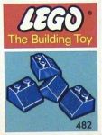 LEGO System 482 Slopes and Slopes Double 2 x 2, Blue (The Building Toy)