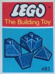 LEGO System 483 Angle, Valley and Corner Slopes, Blue (The Building Toy)