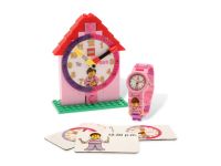 LEGO Gear 5001371 LEGO® Minifiguren-Uhr & Wecker zum Lernen der Uhrzeit für Mädchen