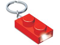 LEGO Gear 5004264 1x2 LEGO® Stein-Schlüsselanhänger mit Licht (Rot)