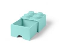 LEGO Gear 5005714 LEGO® Aufbewahrungsstein mit 4 Noppen und Schubfach in Wasserblau