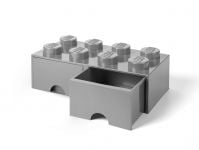 LEGO Gear 5005720 LEGO® Aufbewahrungsstein mit 8 Noppen und Schubfächern in Steingrau
