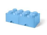 LEGO Gear 5006311 Aufbewahrungsstein mit Schubfächern in Hellblau
