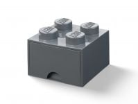LEGO Gear 5006328 Stein mit 4 Noppen und Schubfach in Dunkelgrau