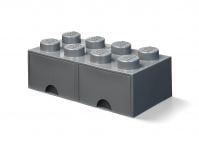 LEGO Gear 5006329 Aufbewahrungsstein mit Schubfächern in Dunkelgrau