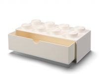 LEGO Gear 5006877 Aufbewahrungsstein mit Schubfach in Weiß