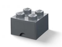 LEGO Gear 5006933 Aufbewahrungsstein mit 4 Noppen in Dunkelgrau