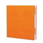 LEGO Gear 5007240 Verschließbares Notizbuch mit Gelschreiber in Orange