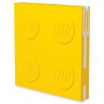 LEGO Gear 5009065 Verschließbares Notizbuch mit Gelschreiber in Gelb
