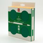 LEGO Gear 5009066 Verschließbares Notizbuch mit Gelschreiber in Grün
