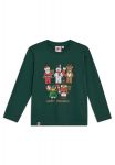 LEGO Gear 5009954 Weihnachtliches Langarm-T-Shirt für Kinder in Dunkelgrün