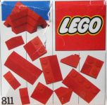 LEGO Basic 811 Red Roof Bricks, Steep Pitch