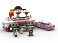 LEGO Bricklink 910011 Restaurant aus den 1950er-Jahren