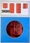 LEGO System 980 23 sloping bricks, including roof peak bricks, Red