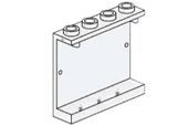 LEGO Bulk Bricks B002 1x4x3 Thin Wall Element, Clear