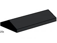 LEGO Bulk Bricks B004 2 x 4 Ridge Roof Tiles, Low Sloped Black