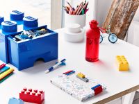 LEGO Gear 5006130 Aufbewahrungsstein mit schubfach und 4 noppen in blau